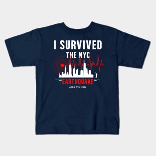 I Survived-The-Nyc-Earthquake Kids T-Shirt